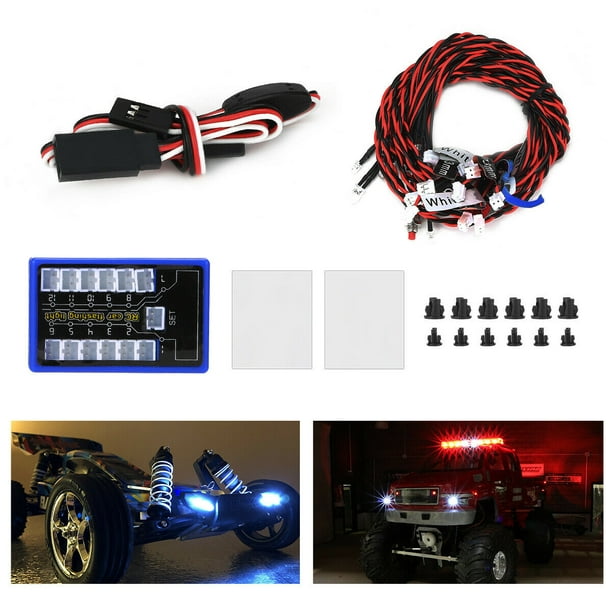 1/10 RC Car truck LED lighting Kit BRAKE HEADLIGHT SIGNAL Fit 2.4ghz PPM FM
